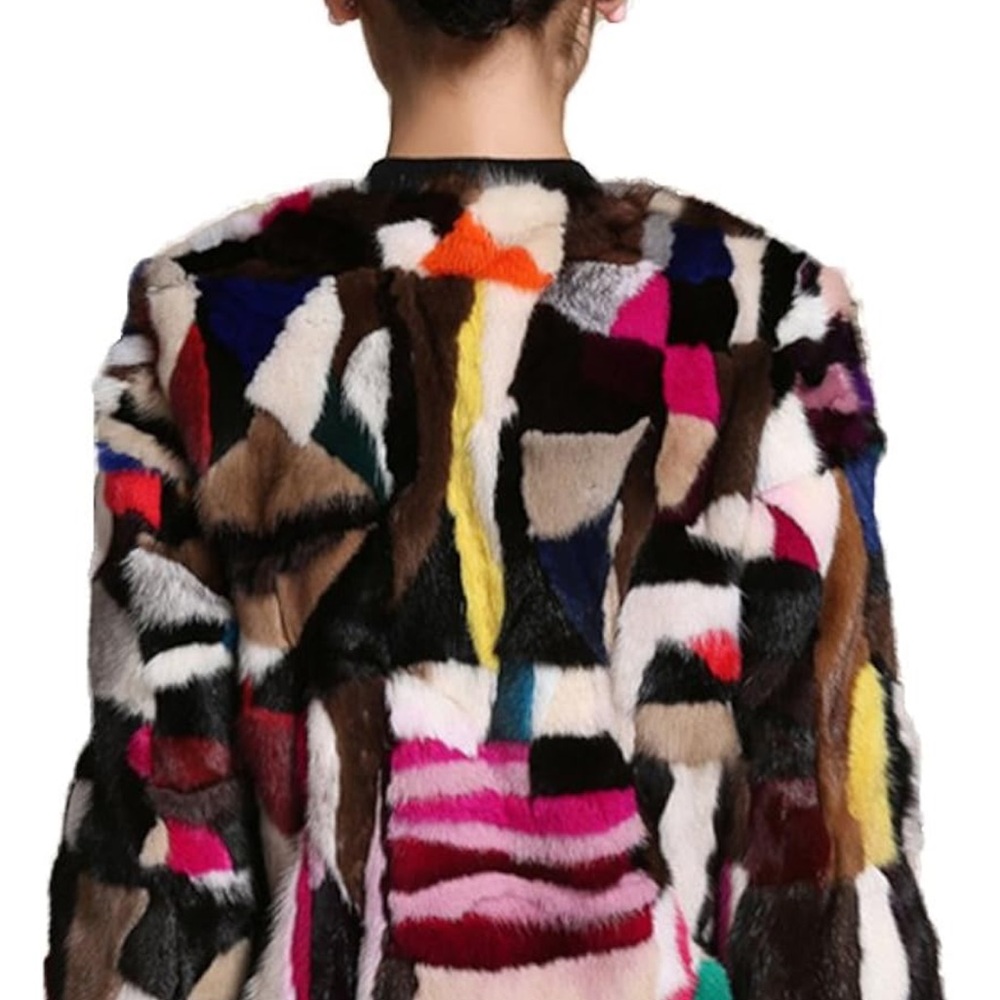 Multicolor Patchwork Women's Jacket - image 5